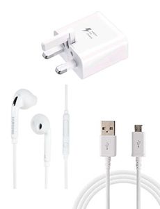 Samsung Accessory UK Power Adapter and Type C USB cable with Headphones Bundle NA