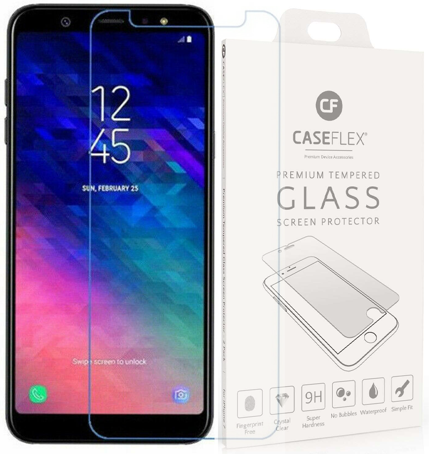 Caseflex Samsung Galaxy A6 (2018) Tempered Glass Screen Protector Clear
