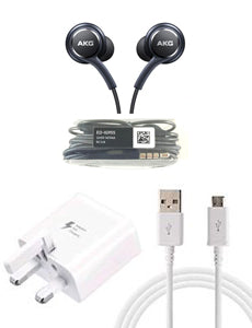 Samsung Accessory UK Power Adapter and Type C USB cable with 3.5mm AKG Headphones Bundle NA